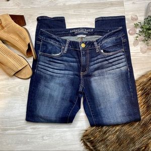American Eagle Jeggings Super Stretch 12 Dark Wash